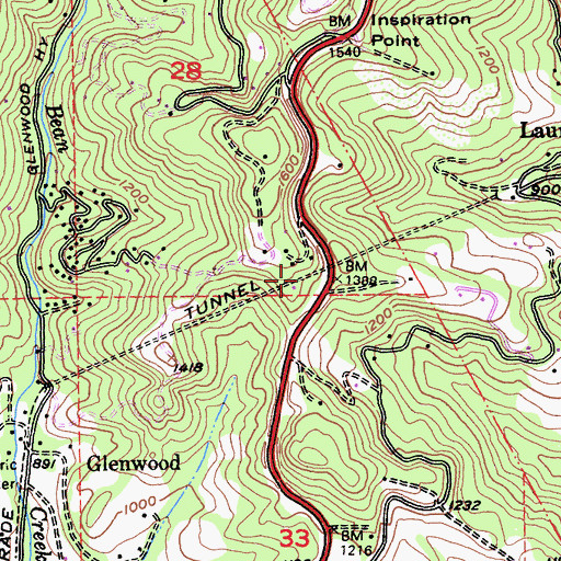 Topographic Map of Tunnel Number 2, CA
