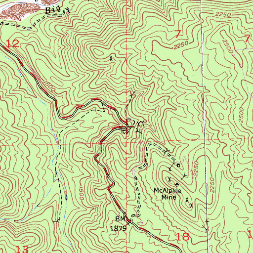 Topographic Map of Haigh Quarry, CA