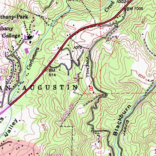 Topographic Map of Magnetic Spring (historical), CA