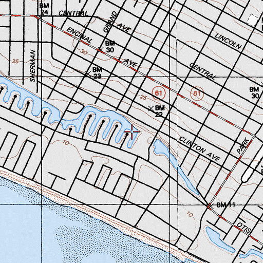 Topographic Map of Alameda Hospital, CA