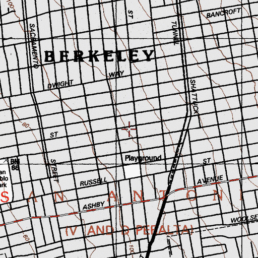 Topographic Map of Berkeley Technology Academy, CA