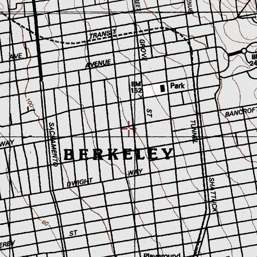 Topographic Map of Washington Elementary School, CA