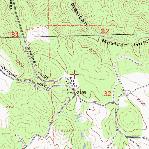 Topographic Map of Foley Mine, CA