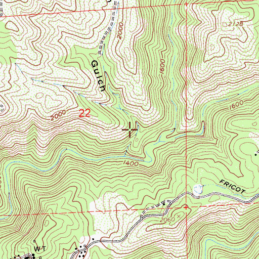 Topographic Map of Friendship Mine, CA