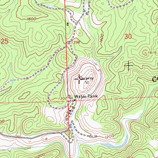 Topographic Map of Quarry Four, CA
