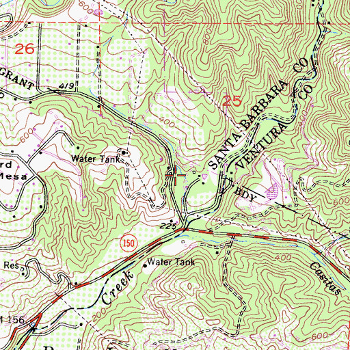 Topographic Map of Shepards, CA