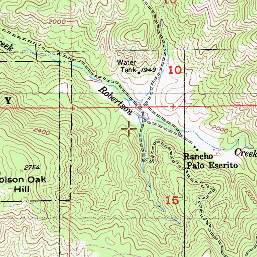 Topographic Map of Jamesburg School (historical), CA