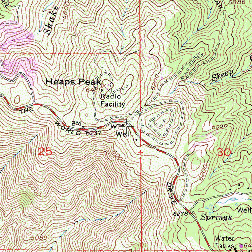 Topographic Map of Allison Ranch (historical), CA