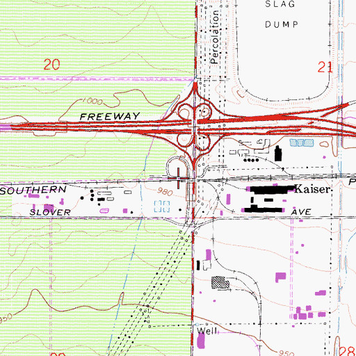 Topographic Map of Etiwa (historical), CA