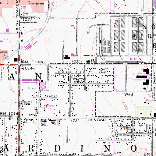 Topographic Map of Garden Park, CA