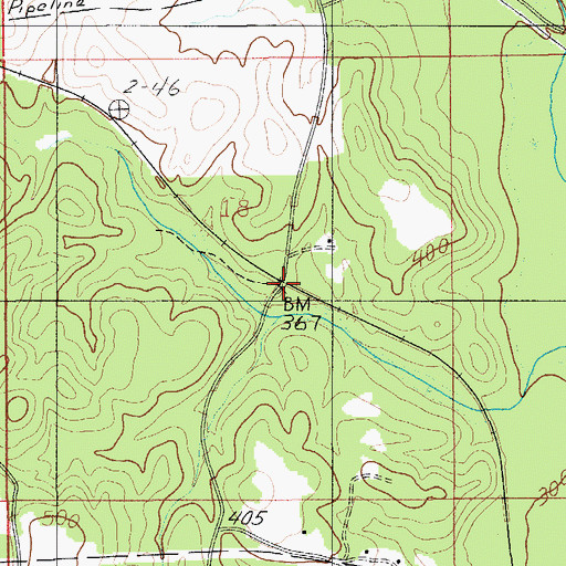 Topographic Map of Gibbons (historical), AL