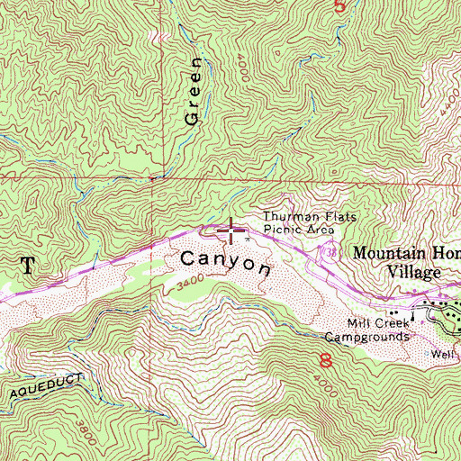 Topographic Map of Thurman Flat Guard Station (historical), CA