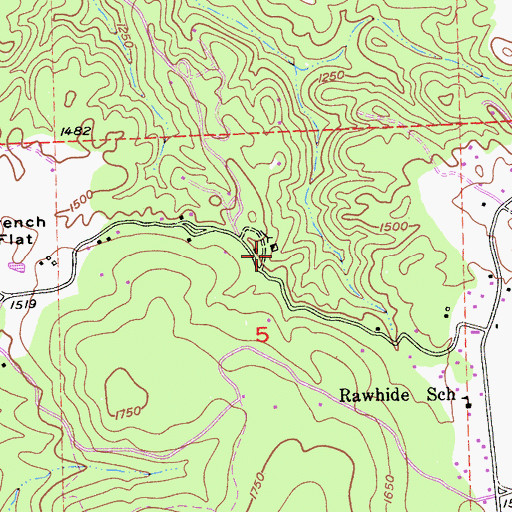 Topographic Map of Alameda Mine, CA
