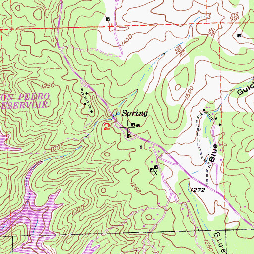 Topographic Map of Anderson Mine, CA