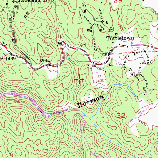 Topographic Map of Arbona Mine, CA