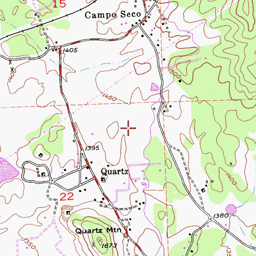 Topographic Map of Erin-Go-Bragh Mine, CA