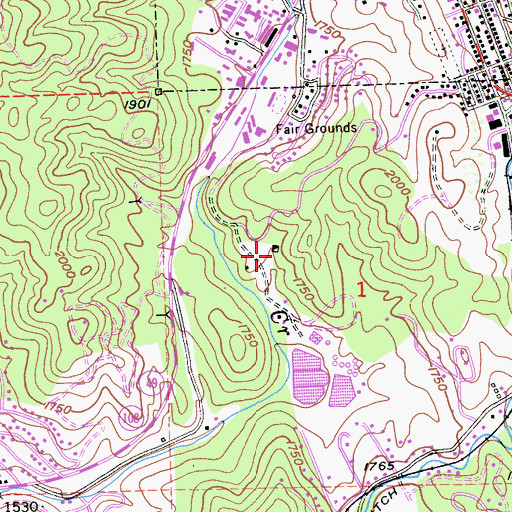 Topographic Map of Golden Gate Mine, CA