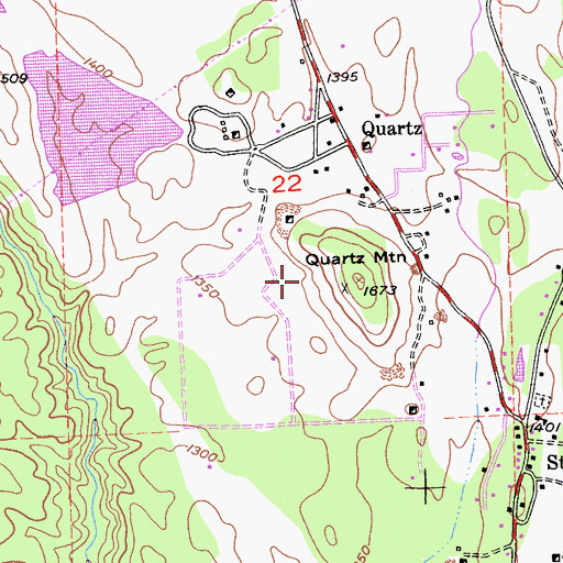 Topographic Map of Hitchcock Mine, CA