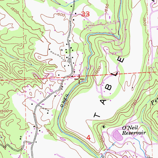 Topographic Map of New York Mine, CA