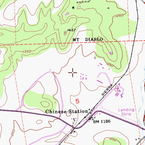 Topographic Map of Perconi Ranch Prospect, CA