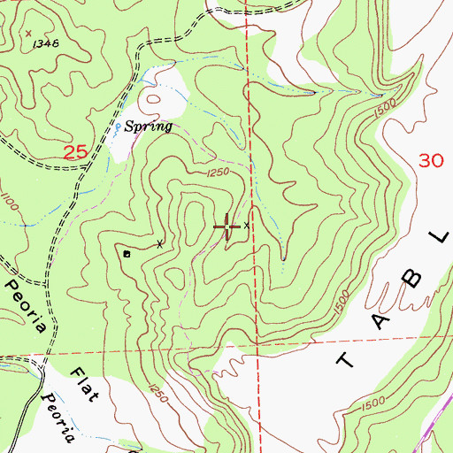 Topographic Map of Richards Prospect, CA