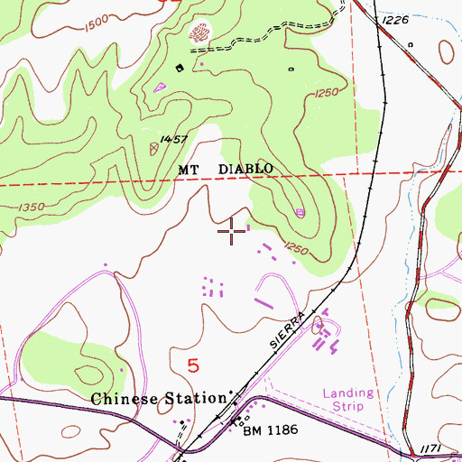 Topographic Map of Sims Prospect, CA