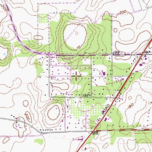 Topographic Map of Airport Subdivision, GA