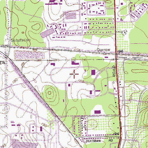 Topographic Map of Albany East Industrial Park, GA