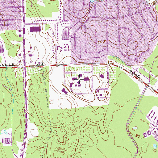 Topographic Map of Albany Junior College, GA