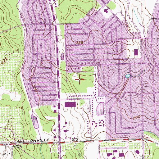 Topographic Map of Audubon, GA