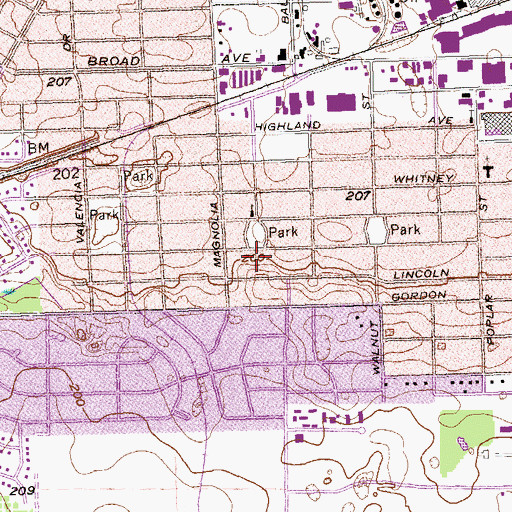Topographic Map of Avalon, GA