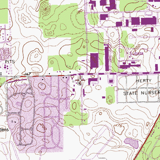 Topographic Map of Azalea Terrace, GA