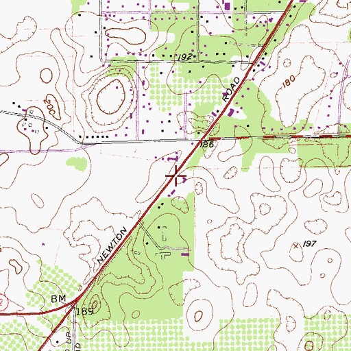 Topographic Map of Beacon Church, GA