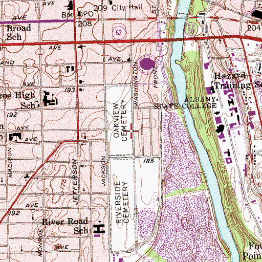 Topographic Map of Bethel African Methodist Episcopal Church, GA