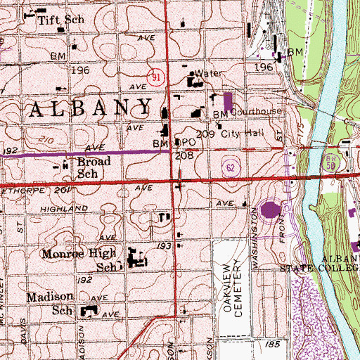 Topographic Map of Bnai Israel Congregation, GA