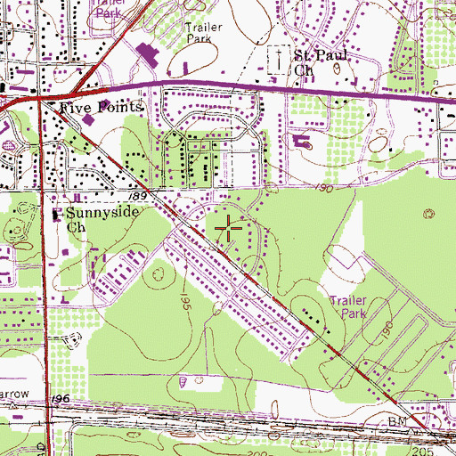 Topographic Map of Brierwood, GA