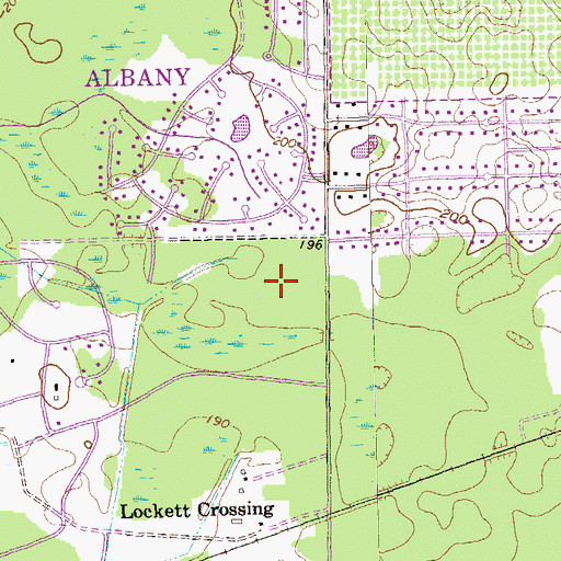 Topographic Map of Brookhollow, GA