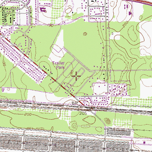 Topographic Map of Butler Subdivision, GA