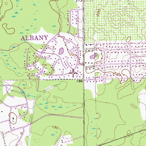 Topographic Map of Cedar Lake, GA
