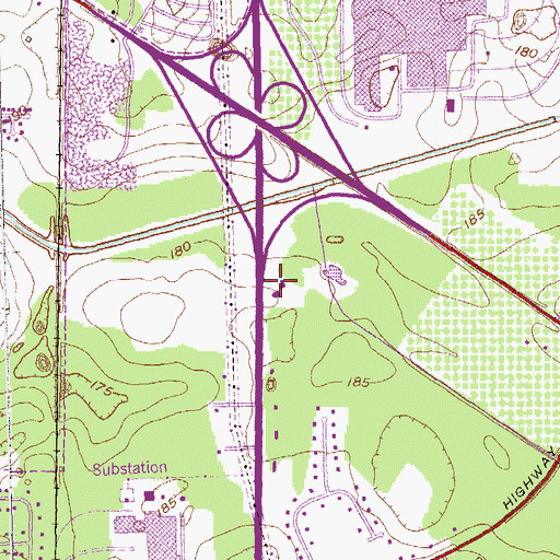 Topographic Map of Church of Christ, GA