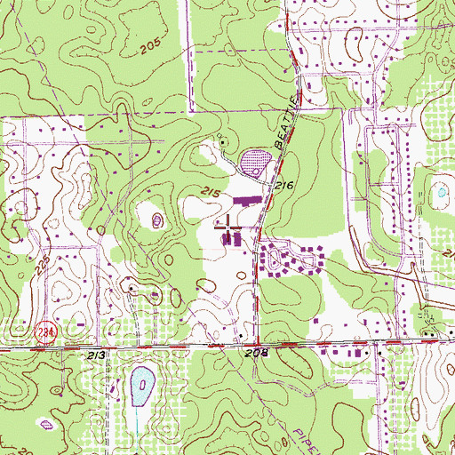 Topographic Map of Deerfield-Windsor Lower School, GA