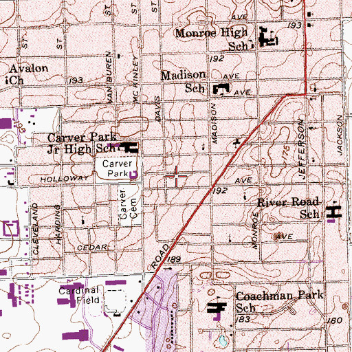 Topographic Map of Dixieland, GA