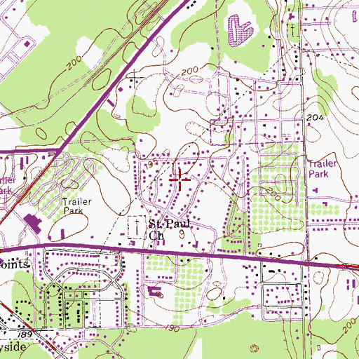 Topographic Map of Eastgate, GA