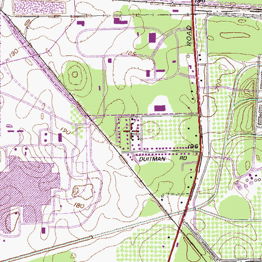 Topographic Map of Eleanor Village, GA