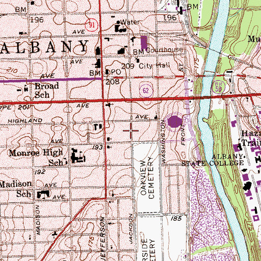 Topographic Map of Eureka Baptist Church, GA