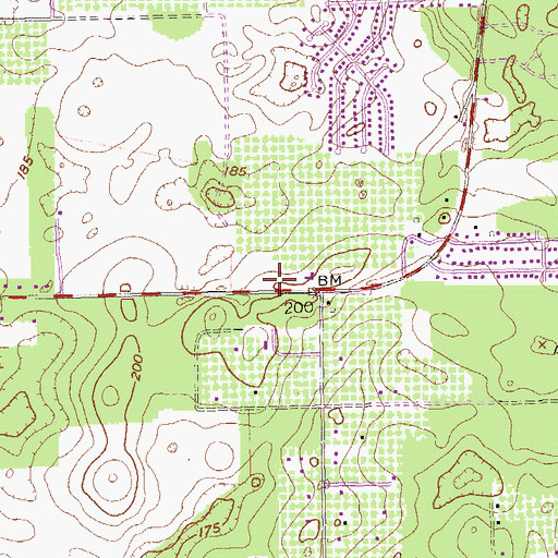 Topographic Map of Eureka Church, GA