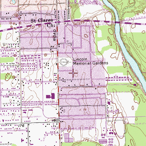 Topographic Map of Flintside, GA