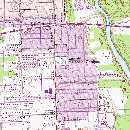 Topographic Map of Flintside Elementary School, GA