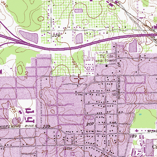 Topographic Map of Gailshar Gardens, GA