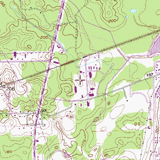 Topographic Map of Gordon Commercial Park, GA